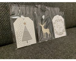 Kerst Cadeaulabels - 6 stuks - Kerstcadeau Geschenklabels | Cadeaulabels voor Kerstmis - Set van 6 labels