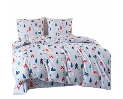 Kerst Dekbedovertrek 200x200cm Grijs - Zacht & Ademend