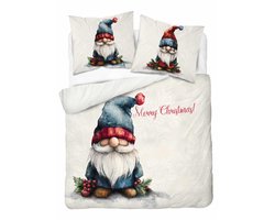 Kerst Dekbedovertrek 220x200cm Katoen 2 Kussenslopen 70x80cm Christmas Xmas Kabouter