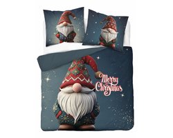 Kerst Dekbedovertrek 220x200cm Katoen 2 Kussenslopen 70x80cm Christmas Xmas Kabouter Reindier