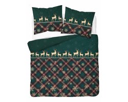 Kerst Dekbedovertrek Katoen 140x200 cm Gingerbread Winter Xmas Christmas Kerstboom