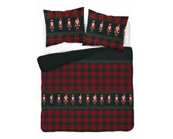 Kerst Dekbedovertrek Katoen 140x200 cm Gingerbread Winter Xmas Christmas Kerstboom