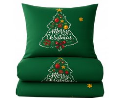 Kerst Dekbedovertrek Katoen Satijn 140x200 cm - Winterse Patronen