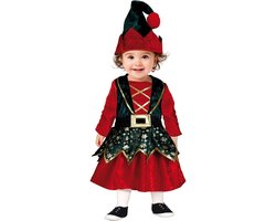 Kerst Elfje Baby Meisje Fluweel - 12-18 Maanden