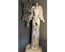 Kerst Engel Gloria | 1 meter hoog | Decoratief Beeld | Woonaccessoires | Woon | Accessoires | Woonaccessoire | Accessoire | Kerstmis | Kerst | Feest | Decoratie | Winter | Engelen | Interieur | Inrichting | Woonkamer | Wonen | Sfeervol | Gold | Vrede