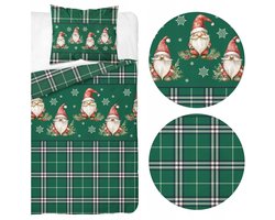Kerst Flanellen Dekbedovertrek 140x200cm - Warm & Zacht