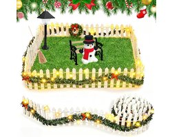 Kerst Gnome Deur Set met 48 Onderdelen, LED Licht, Laarsjes, Brievenbus en Houten Ladder - Perfect Kerstcadeau voor Kinderen en Feestdecoratie