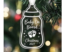 Kerst hanger zwangerschaps aankondiging- baby - coming soon 2026 - zwanger - kind