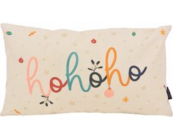 Kerst Hohoho Kussenhoes | 30 x 50 cm | Katoen/Linnen