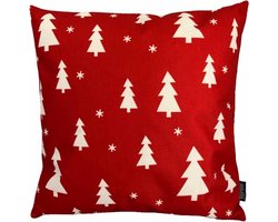 Kerst 'Kerstbomen' Kussenhoes | Katoen / Linnen | 45 x 45 cm