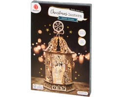 Kerst Knutselset Winter Village - Houten 3D-Kerstlantaarn - 3D Kerst Lantaarn met Verlichting - Houten Kerstdecoratie - Kerstknutselen voor Kinderen