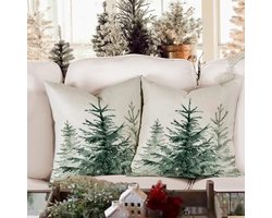 Kerst Kussenhoezen 50x50 - Set van 2 voor Huisdecoratie