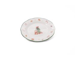 Kerst Ontbijtborden Set van 6 – Ø 19 cm – Porselein – 3 Verschillende Kerstprints – 2 van Elke Print – Kerstservies