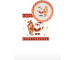 kerst papieren bordjes - kerst bordjes - kerst bordjes wegwerp - kerst wegwerp servies - Borden Bekers Feestartikelen -
