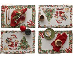 Kerst Placemat set van VIER - placemats voor kerst - 32 x 48 cm