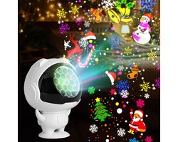 Kerst Projector, LED Kerstverlichting voor Binnen en Buiten, Kerstprojectorlamp voor Huis, Slaapkamer en Woonkamer, Decoratieve Feestverlichting voor Kerstfeest en Kerstdecoratie, Kerstcadeau