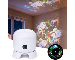 Kerst Projector - Projectorlamp - Projector Nachtlamp voor Kinderen - Instelbare helderheid - Dynamisch roterende LED-projectorlamp - Nachtlampje - Sfeerverlichting - Oplaadbaar & Aanraakschakelaar - Voor Slaapkamer en Babykamer