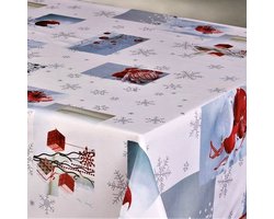 Kerst tafelkleed Sneeuwvlokken 145x240 cm