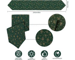 Kerst Tafelloper met Jute & Katoen, Sneeuwvlok Ontwerp, Tafelloper voor Koffie Tafel, Dressoir en Sjaals, Tafel Linnen voor Eettafel Decoratie, Thuis Festive Versiering