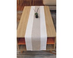 Kerst Tafelloper Van Slub Linnen Stof – Retro Natuurlijke Stijl - 180 x 30 cm – Ideaal Voor Familiefeesten - Bruiloften En Hoteldecoraties