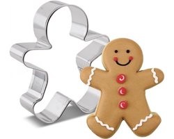 Kerst Uitsteekvorm Koekemannetje middel - 10CM - Koekjes bakken/deeg uitsteken - Peperkoek vorm metaal