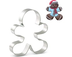 Kerst Uitsteekvorm Peperkoek Koekemannetje Gingerbread Man Klein - Kerstkoekjes bakken - Vorm van RVS metaal - 9x8CM Cookie Cutter
