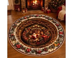 Kerst vloermat, absorberende badmat voor thuisgebruik - 3D visueel tapijt - Ontwerp 3 - 60*60cm