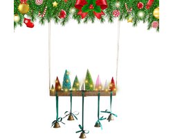 Kerst Wanddecoratie - Feestelijke Belletjes - Binnen Versieren - Met Led Licht - 42 x 82 cm - Niet gespecificeerd