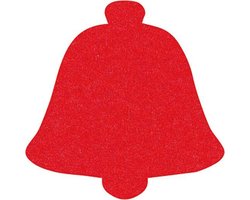 Kerstbel vilt onderzetters - Rood - 6 stuks - ø 10 cm - Kerst onderzetter - Tafeldecoratie - Glas onderzetter - Cadeau - Woondecoratie - Tafelbescherming - Onderzetters voor glazen - Kerst tafelen - Woonaccessoires - Tafelaccessoires