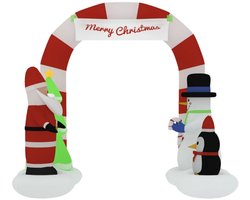 Kerstboog opblaasbaar met LED's 260 cm