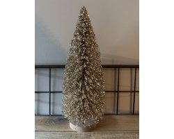 Kerstboom Goud met glittereffect | Countryfield | Decostar | Kerstmis - Kerst - Christmas - Winter - Woon - Wonen - Decoratie boompje - December - Woonaccessoire - Woonaccessoires - Decoratief - Decoratie - Deco - Landelijk