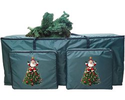 Kerstboom Opbergtas - Decoratie Zak Beschermhoes - Feestdagen Opslag - Versterkte Handgrepen - 122 x 38 x 51 cm - Donkergroen