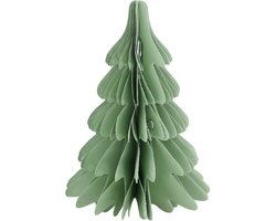 Kerstboom papier 12x12x18cm licht groen
