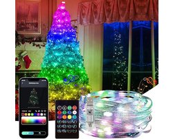 Kerstboom Verlichting 10M – USB String Licht met Bluetooth App en Afstandsbediening