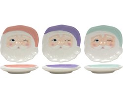 Kerstbord - 3D Kerstman Bord in Pastel – Voor een Knipoog van de Kerstman op Jouw Tafel!