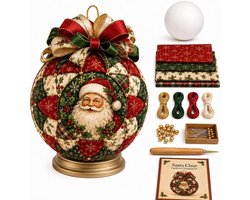 kerstcadeau - kerstcadeau voor moeder - kerstcadeauset - kerstmis decoratie - Kerstklassieke patchwork doe-het-zelf kit - Decoratieve stoffen set - Geborduurde, gequilte wanddecoratie