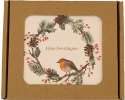 Kerstdoosje Days of Bloom - 8 luxe kerstkaarten met envelop - wenskaarten - kaartenset - kerstkaarten om te versturen - kaartjes blanco - kaartjes met tekst - feestdagenkaarten