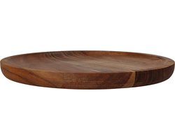 Kersten decoratiebord hout rond 30.5x2.5cm bruin