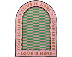 Kersten Fotolijstje Zinklegering Roze – Love Is Here