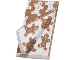 Kersthanddoek - Multicolor - 40 x 68 cm - Katoenen Handdoek met Borduurwerk - Voor Badkamer en Keuken