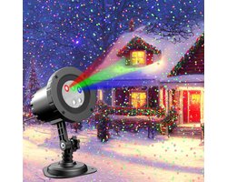Kerstlaserprojector voor buiten, AIRIVO 3-kleuren bewegende vuurvliegjesprojector, bewegende rode, groene en blauwe sterren, waterdicht met afstandsbediening voor tuin, huis en landschap