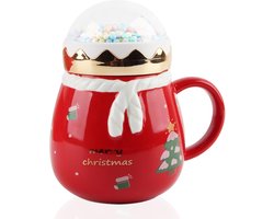Kerstmok, keramische keramische koffiekopjes, koffiekopjes, kerstbeker, kerstbeker voor koffie met handvat, beste cadeau voor ouders, vrienden en Kerstmis