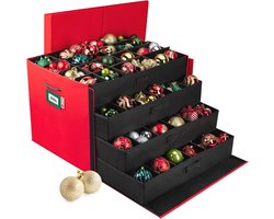 Kerstornament opbergdoos met verdelers - Opberging voor 96 ornamenten