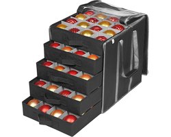 Kerstornament Opbergdozen met Verdelers - 5 Aparte Trays - Organisator voor 100 Ornamenten - Duurzame Draagtas