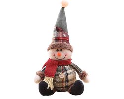 Kerstpoppen - Sneeuwman - Kerst Party Decor - Desktop Decor - Vakantie Decoraties - Kerst Decor Tafelblad Ornamenten - Voor Jongens en Meisjes - Voor Raam Tafel Kerstboom Kerstdecoratie - Zithouding