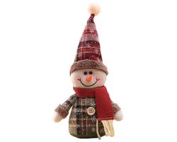 Kerstpoppen - Sneeuwman - Kerst Party Decor - Desktop Decor - Vakantie Decoraties - Kerst Decor Tafelblad Ornamenten - Voor Jongens en Meisjes - Voor Raam Tafel Kerstboom Kerstdecoratie - Staande Houding
