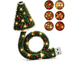Kerstprojector - Met 6 Kerstafbeeldingen - USB - Projector - Kerst Led-projector - Plug and Play - Vakantieprojector - Projectorlamp - Mini Feestelijke Projector - Kerstdecoratie - Voor kamperen, auto, plafond en wanddecoratie