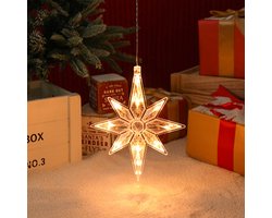Kerstraamverlichting, 2-pack, LED-zuignapverlichting voor kerstversiering, raamnachtlampjes, verlichte kerstverlichting, kan worden opgehangen, geschikt voor binnen- en buitengebruik, decoratief - stijl 13
