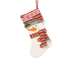 Kerstsokken Decoratie - Feestelijke Zak - Woon Decoratie - Grote Inhoud - 47 cm - Multicolor