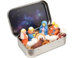 Kerststal met Figuren - Complete Set - Metalen Blik - Prachtige Binnenhuisdecoratie - ShopVlot